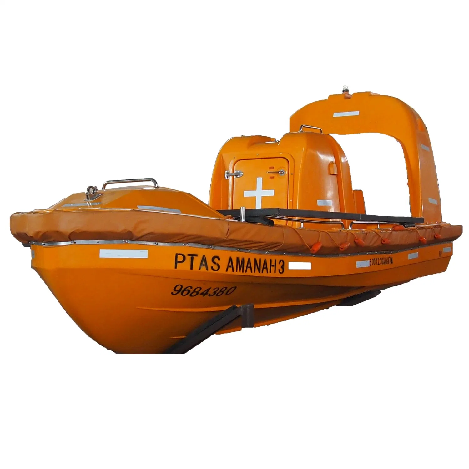 15p Capacity Marine Lifesaving Equipment Orange Color Fiberglass Water Rescue Boat