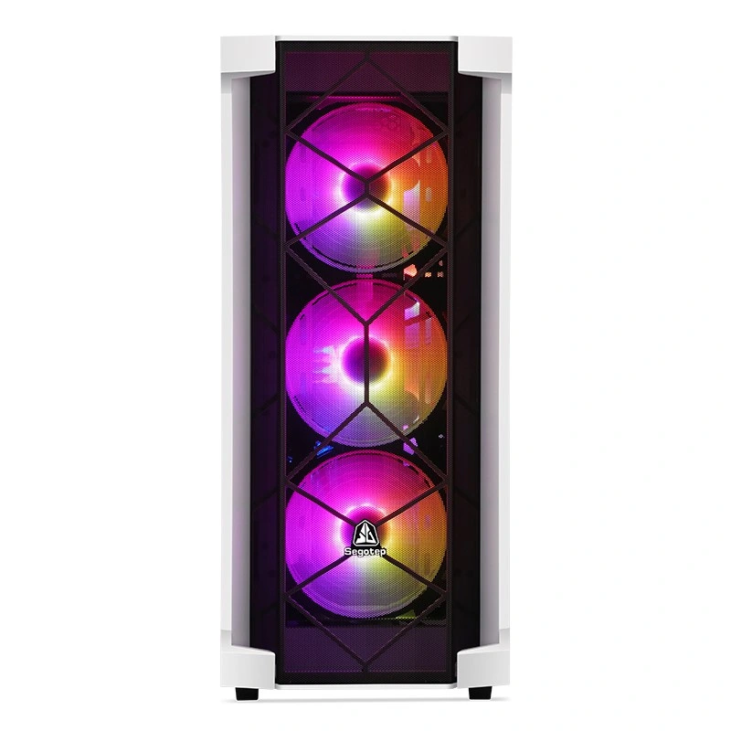 Full-Tower PC Gaming-Gehäuse, gehärtetes Glas, Kabelmanagement/optionale 360mm-Wasserkühlung, unterstützt 7 Lüfter, USB 3,0 Typ-C-Anschluss an der Vorderseite, High-End-GPU