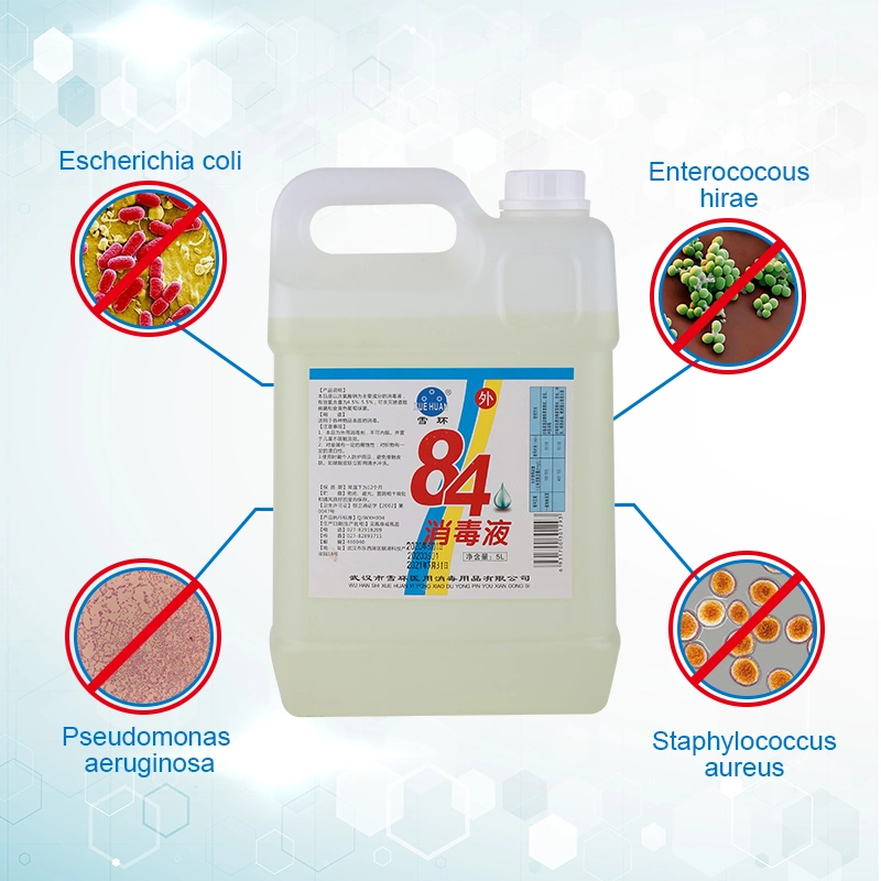 Factory Supply 5% Sodium Hypochlorite Disinfectant 84 Sterilization Bleach Solution