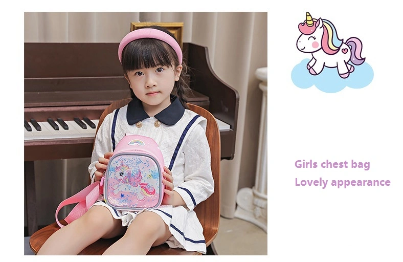 High quality/High cost performance Children Chest Bag for Girls Cute Unicorn Style Outdoor Play Kid Crossbody Bag