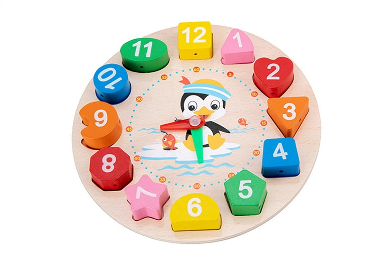 Digital Building Blocks Clock Wooden Cognitive Pairing Educational Kids Toys