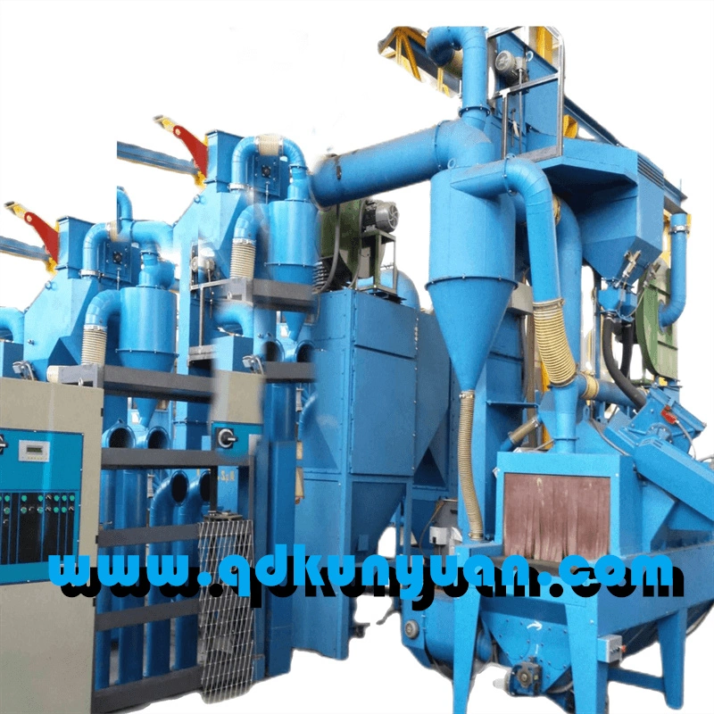 Rubber Belt Shot Blasting Machine for Aluminum Profile Surface Cleaning Abrator