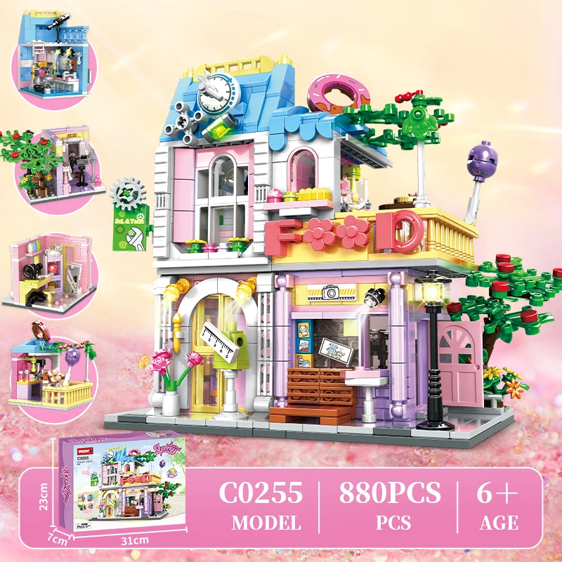 Woma Toys C0255 Atacado Personalizar Student Educational Moc City House Blocos de construção Brick Set Child Boy Girl ricamente Villa Construction Brinquedo