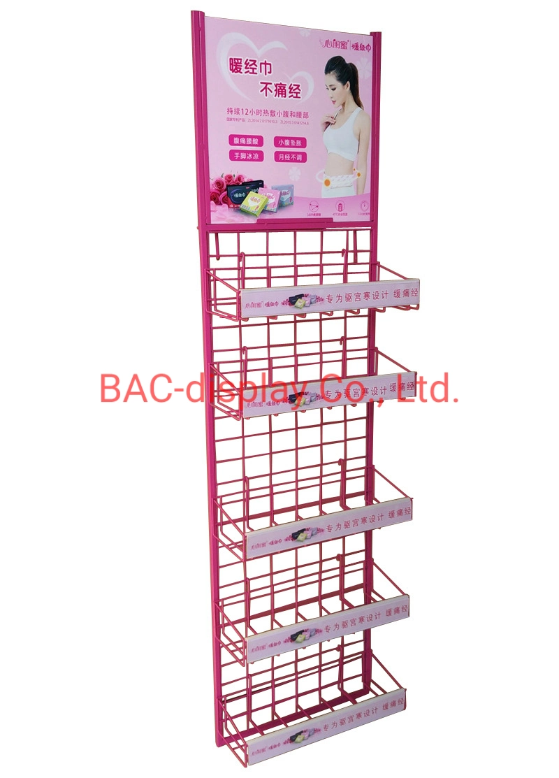 Sanitary Napkins Daily Necessities Display Racks Women Supplies Metal Wire Display Stand