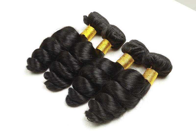 Peruvian Virgin Hair Loose Wave Unprocessed Virgin Hair Natural Black