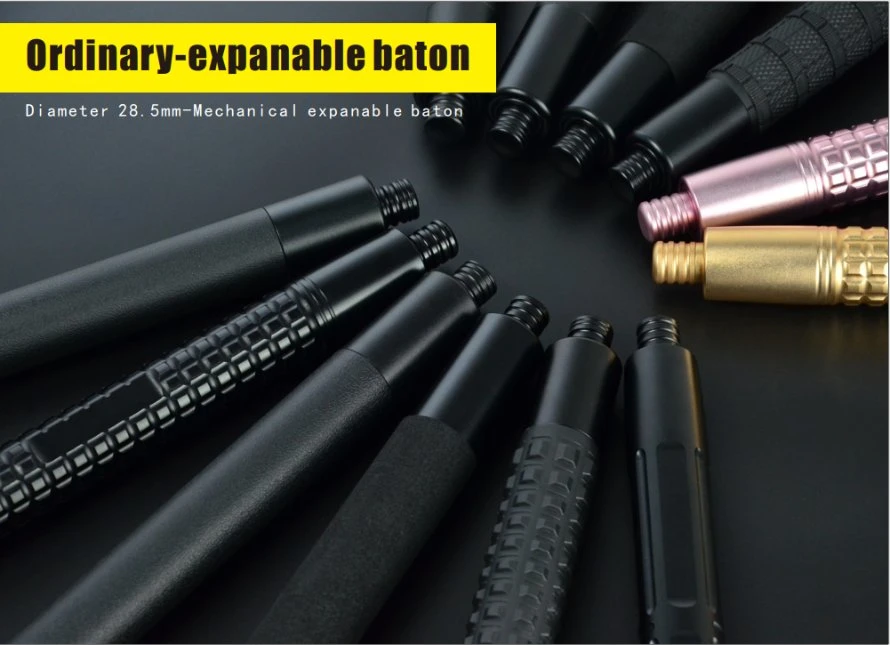 Security Guard Baton Police Extendable Telescopic Baton Aluminum Steel Batons