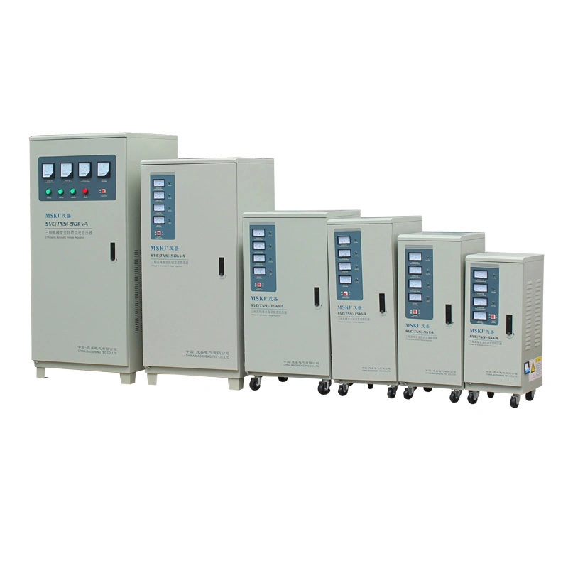 3 Phase 380V Tns Series 15kVA 30kVA 50kVA 90kVA Automatic Voltage Stabilizer