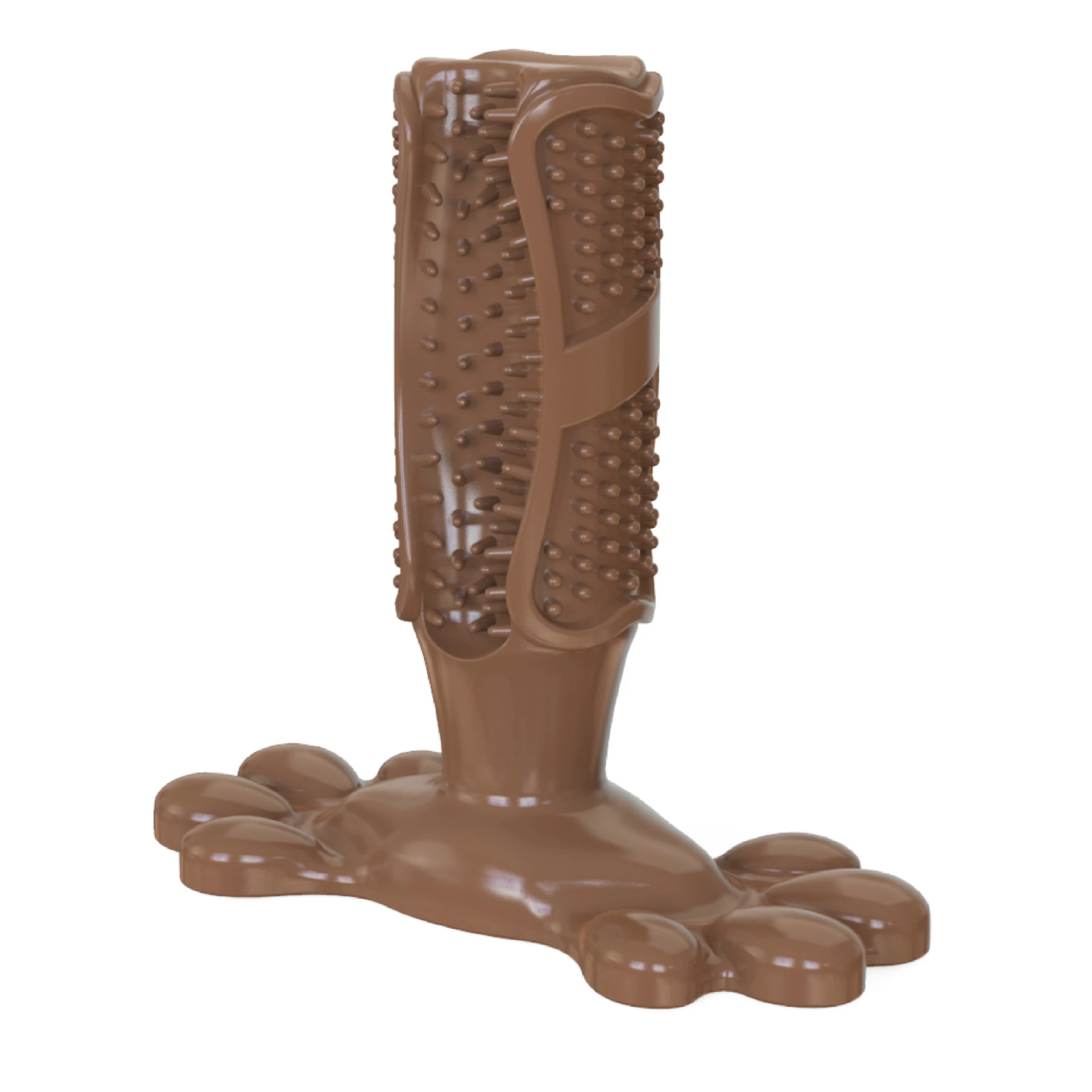 Dog Anti-Bite Escova de Limpeza Oral 360 graus de tubo de borracha Chew Toy