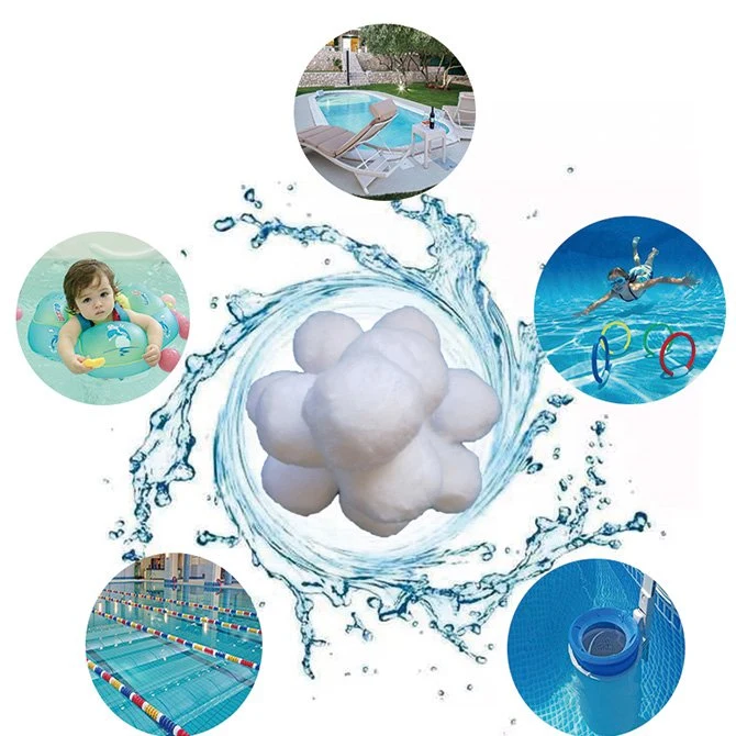 Filter Balls for Crystal Clear Water in The Pool Environmentally Friendly Replacement for Quartz Sand and Filter Glass