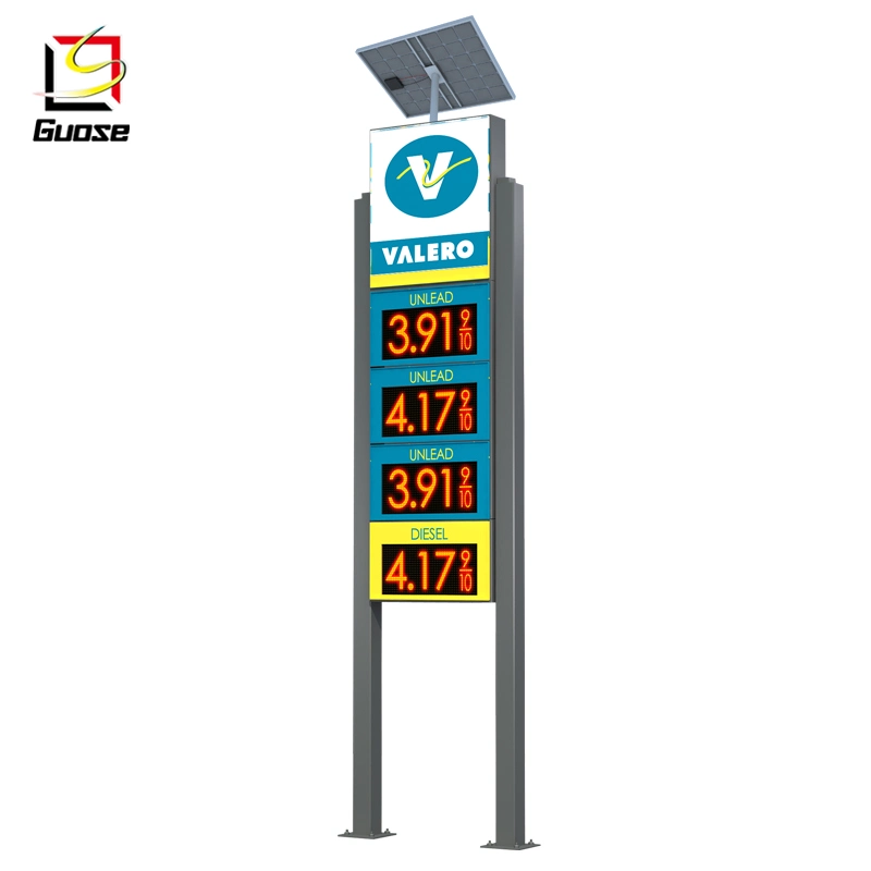 Panneau solaire sur pied à DEL Prix du gaz aluminium sur poteau