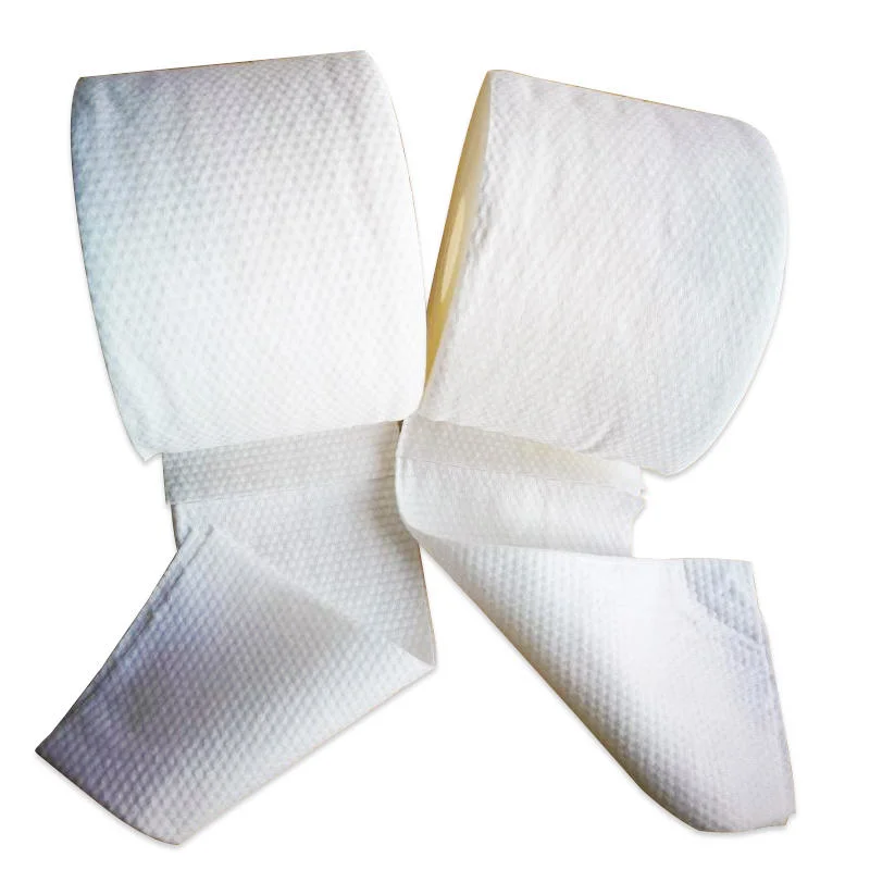 Embossed White Spunlace Non Woven Fabric Raw Material for Wet Dry Tissue