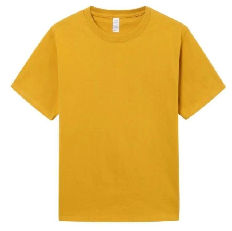 New 220g Cotton T-Shirt Men and Women Solid Color Short-Sleeved Cotton Round Neck Cultural Shirt