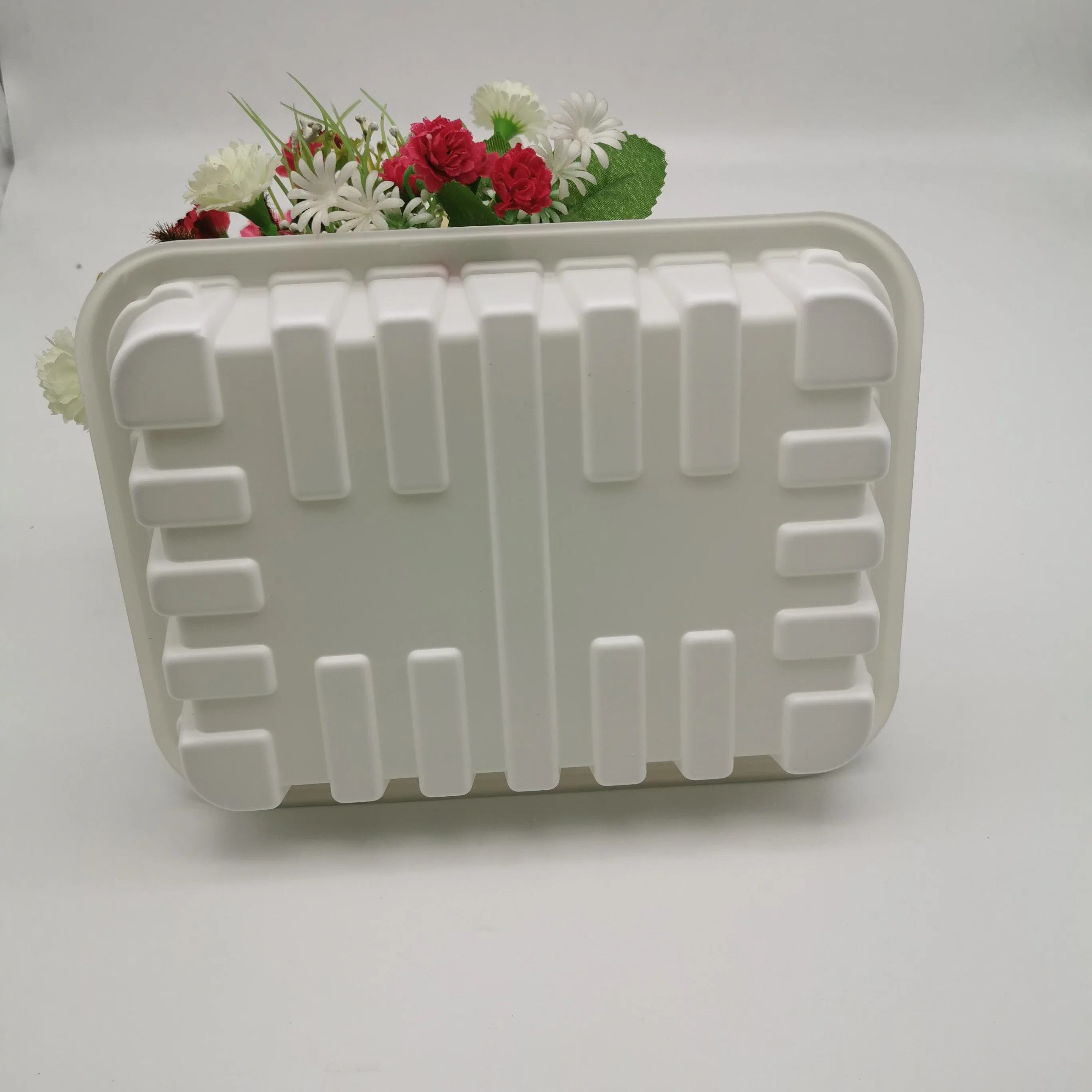 PLA biodegradables envases de alimentos bandejas de comida para llevar las bandejas de carne compostable