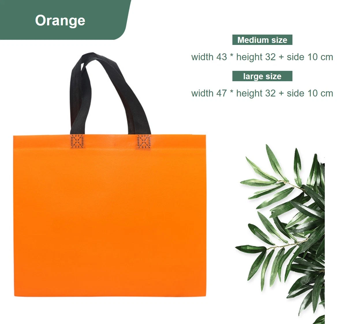 Nicht Gewebte Tasche Wiederverwendbare Nicht-Wasserdichte Beutel Nicht Gewebte Lebensmitteltasche Mit Handgriffen Stoff Portable Tote Bag Bulk für Shopping-Events Party M 23 x 26 x 14 cm