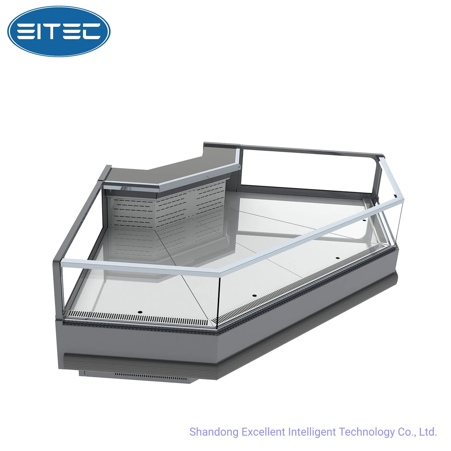 Efficient Energy-Saving Commercial Meat Display Showcase Service Counter Cabinet Refrigerator