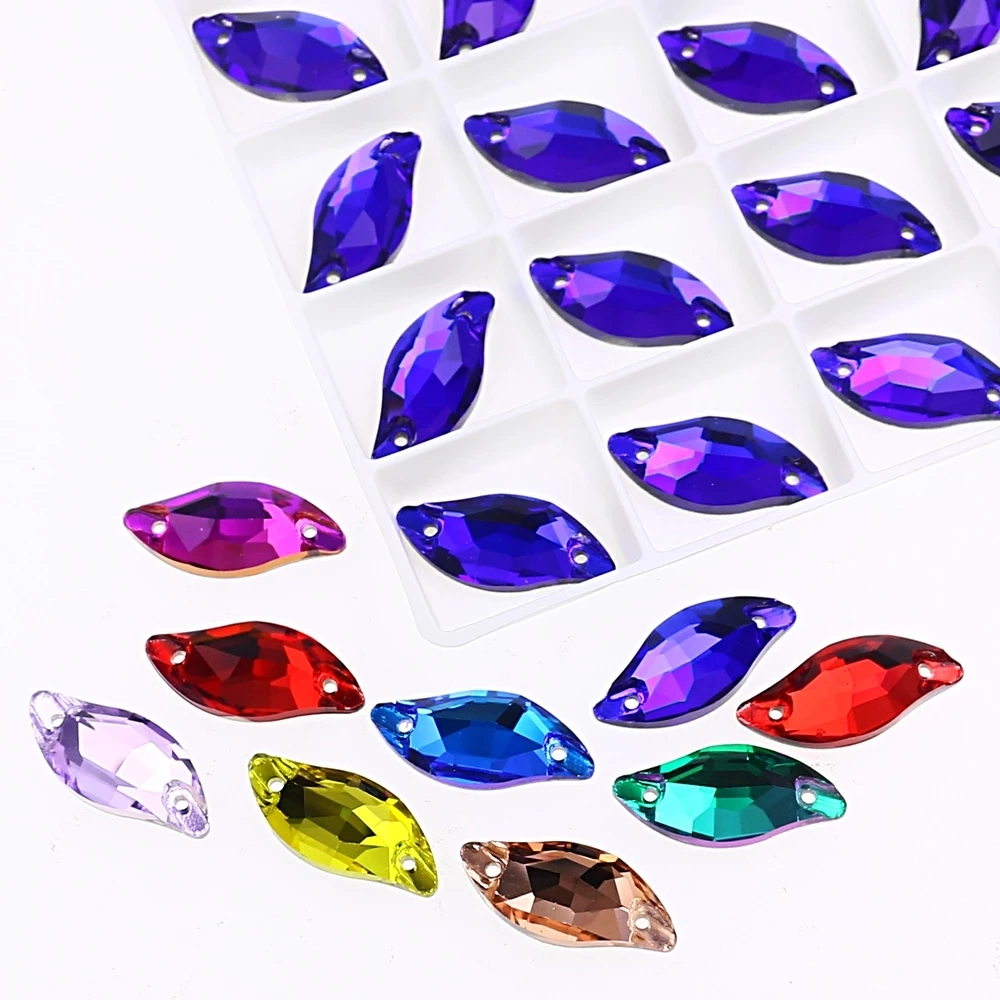 Leaf S Diamond Stones and Crystal Sew on Crystal Stones Glass Sewing Crystal Jewelry DIY Craft Dance Dress