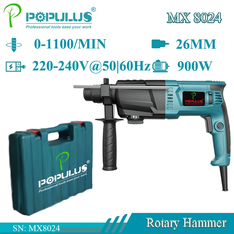 Populus New Arrival Industrial Quality Rotary Hammer Power Tools 900W Electric Hammer for Vietnam Market