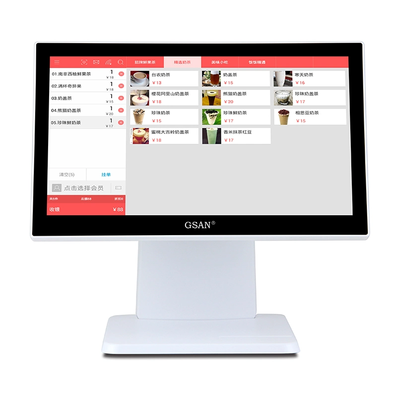 Caisse enregistreuse à écran tactile de 15.6 po pour les terminaux de paiement des restaurants