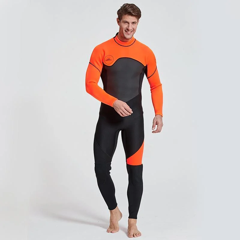 La plongée autonome noir 5mm Wetsuit Wetsuit Mens Spearfishing en caoutchouc néoprène Mergulho de maillots de bain complet du corps de la plongée Kite-surf costume