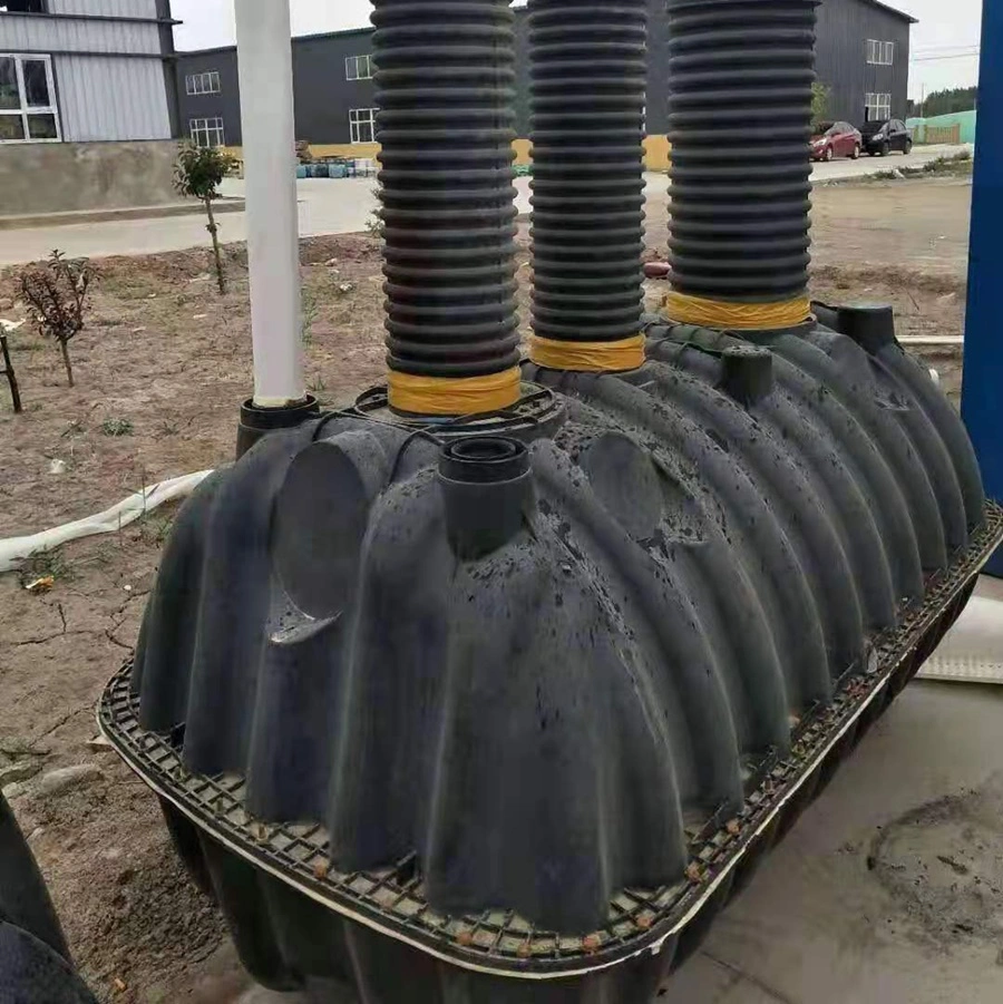 Family Used Small Size Three Chambers Bio Underground PP Plastic Septic Tank for Toilet Water Treatment