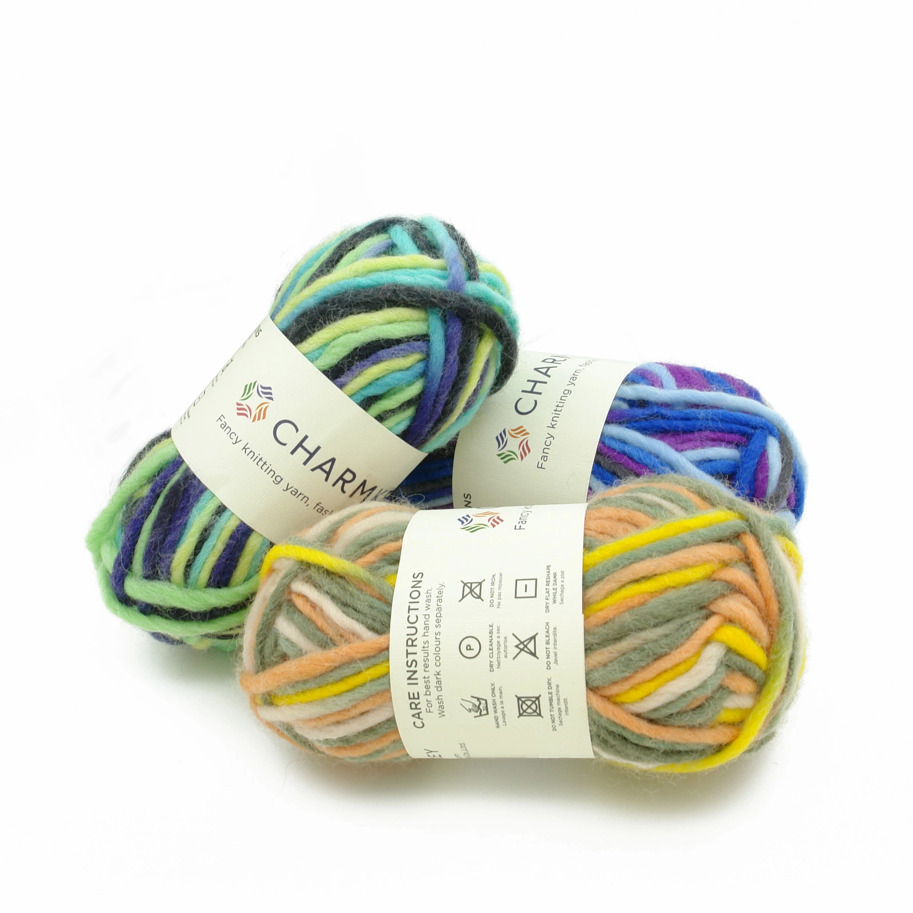 Charmkey High quality/High cost performance  Mixed Color 100% Wool Yarn for Hand Knitting