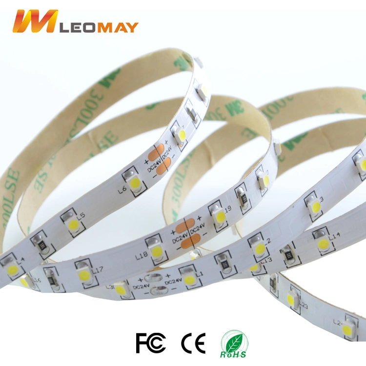 Super brillo DC24V de la luz de la Cinta de LED SMD3014 Tiras LED flexibles impermeables