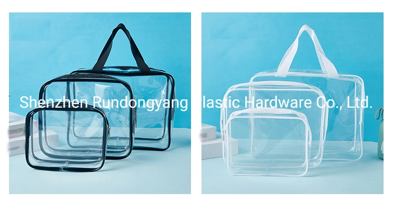 Stand up Pouch PVC Packaging Bag, Drawstring Gift Bag, Plastic Zip Lock Packing Bag, Zipper Makeup Bag, Waterproof Pencil Storage Bag, Transparent Travel Bag