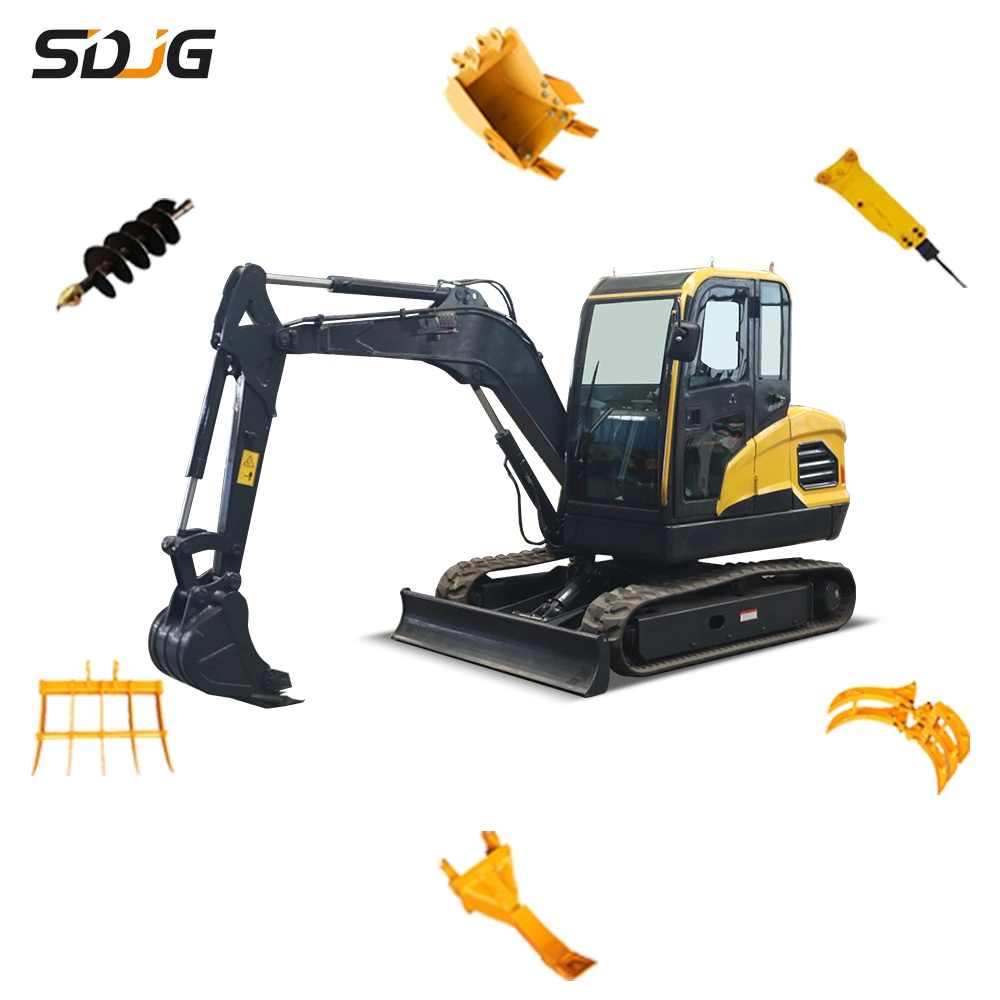 New Mini 1 Ton 2 T 3 T 4 Ton China Wholesale/Supplier Compact Household Cheap Crawler Hydraulic Micro Track Digger Machine CE Small Home Excavator Low Price for Sale