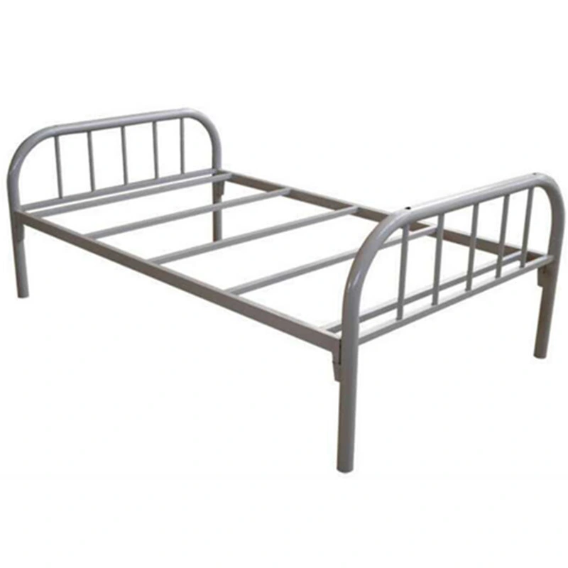 China Ningbo Steel Furniture Single Metal Bed Frame with Mesh Base