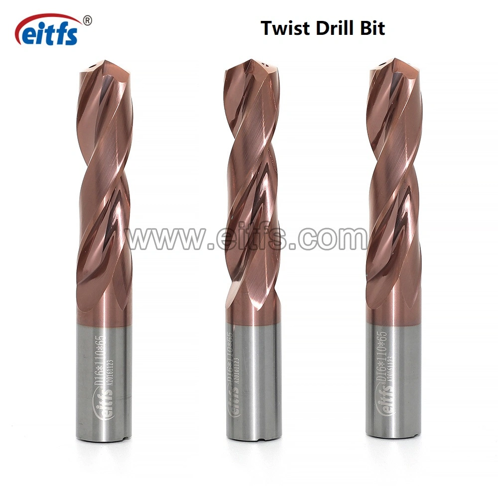 Solid Carbide Inner Coolant Twist Drill Bit Cutter 3D Drilling Tool for Metal