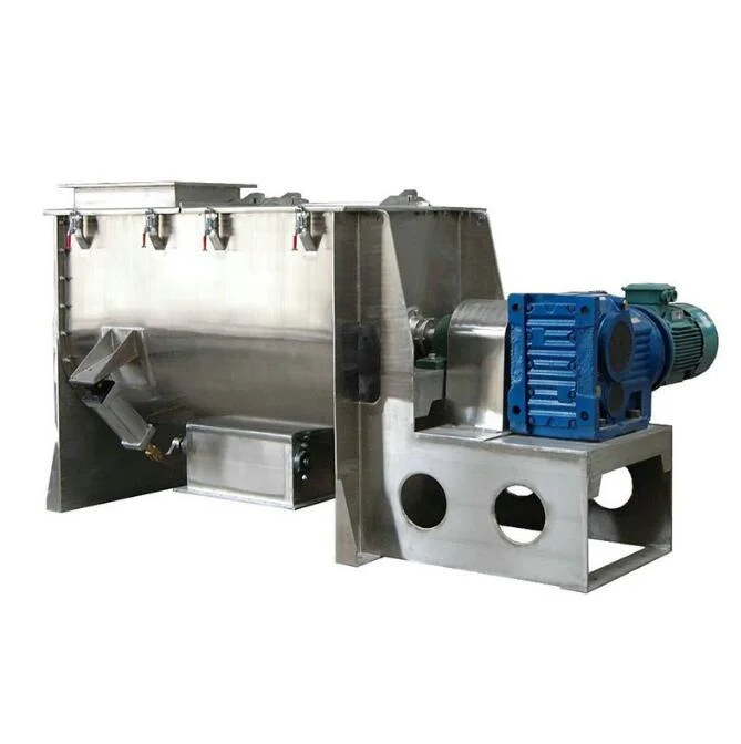 Horizontal Ribbon Blender Mixer Powder Mixing Machine 100 Kg Stainless Steel Double Helical Mixer