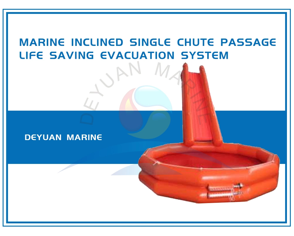 Sistema de evacuación marina con diapositiva inflable o tubo de escape para los pasajeros