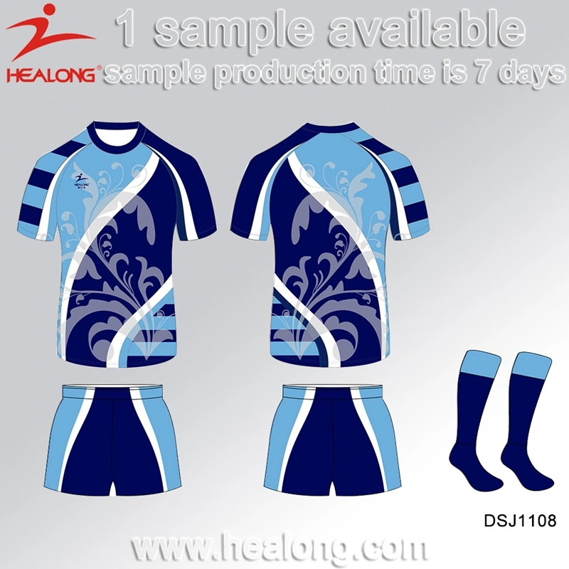 ODM Healong por sublimación de la marcha del servicio de ropa deportiva uniformes de la Liga de Rugby Junior