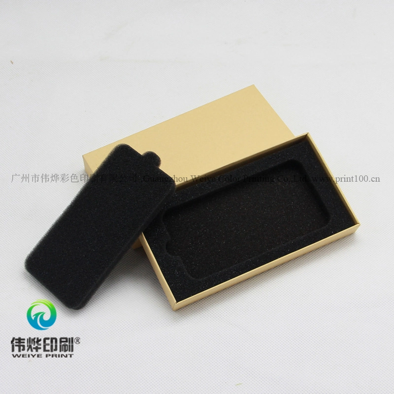 Custom Made Cell Phone Case Retail Printing Paper Packaging Box with Sponge