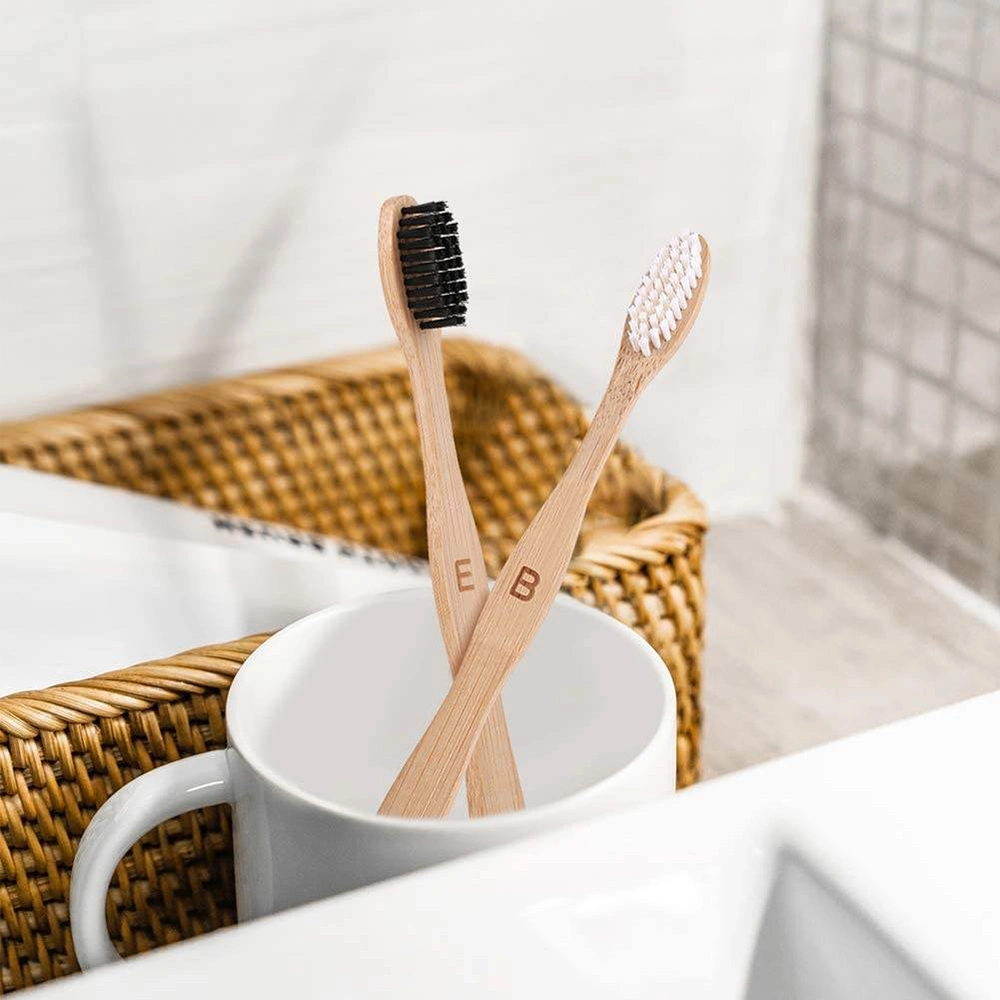 Eco Wood Bamboo Toothbrush for Adult Biodegradable Super Soft Nano Toothbrush