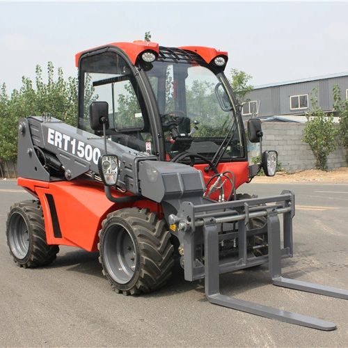 EVERUN ERT1500 1.35ton Multifunction Agricultural Mini Compact Telescopic Front End for Wheel Loader with Different Attachment