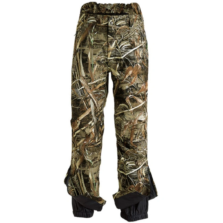 Camo personalizado pantalones caza con cremalleras laterales para la venta