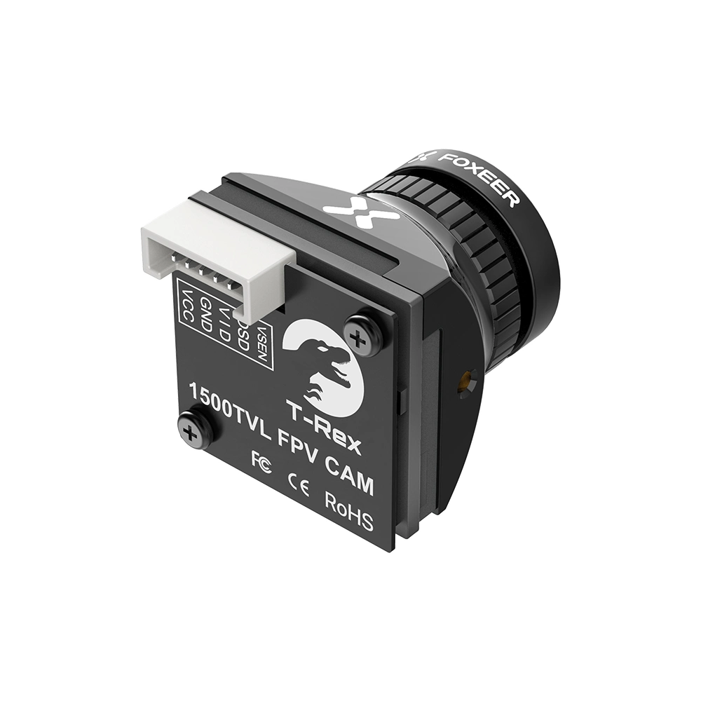 Foxeer T-Rex Micro / Mini 1500tvl 6 ms Latency Full Weather FPV Camera مع عدسة مقاس 1.7 ملم4: 3/16: 9 PAL/NTSC قابل للتبديل للطائرات بدون طيار