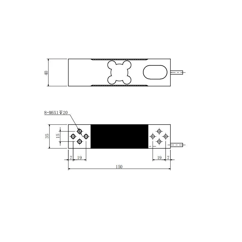 Sensor de haz paralelo de aleación de aluminio 100kg para equipos de báscula