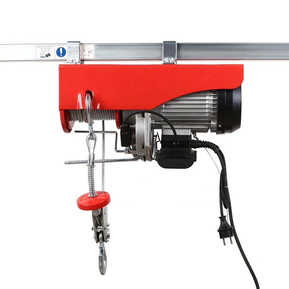 540W Bloco e lidar com a carga máxima de 250kg Talha Guincho Elevação dos cabos eléctricos com fio 12m vermelho e o controle remoto o guindaste andaime (EH2512)