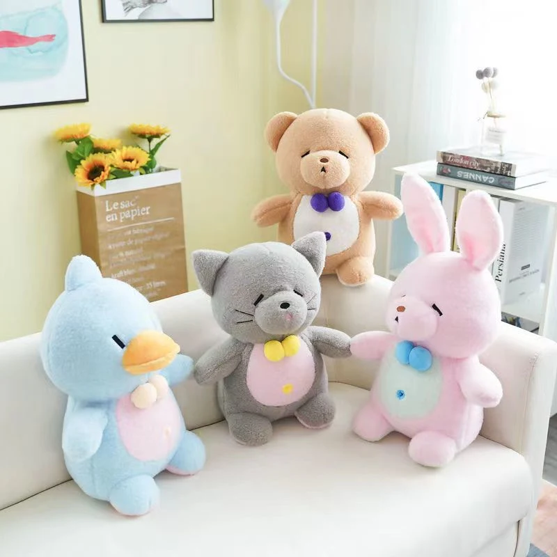 Niedliche Kleine Bär Rosa Kaninchen Ente Duck Puppe Soft Baby Plüsch Spielzeug Kinder Puppe Geschenk