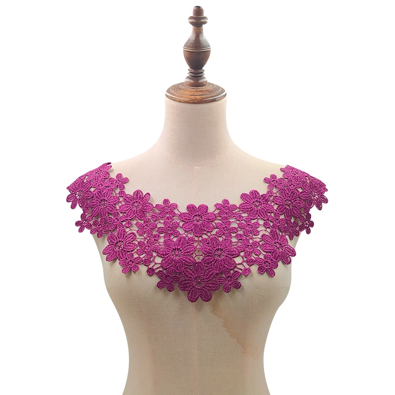 Small MOQ Fashion Style Chemical Lace Collar in Apparel for Africa Dubai Wedding Dress Accessories