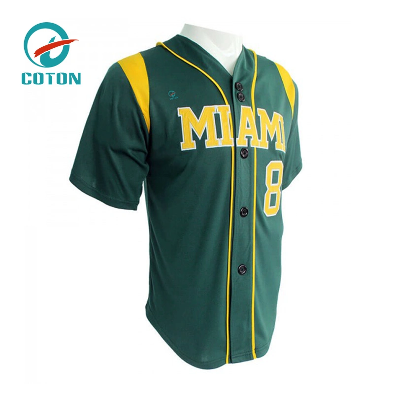 Custom USA Name Print OEM Sublimated Polyester Cheap Baseball Jerseys