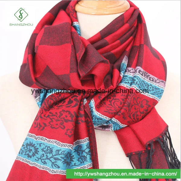 Nepal Style Small Plaid Jacquard Scarf Fashion Pashmina Shawl