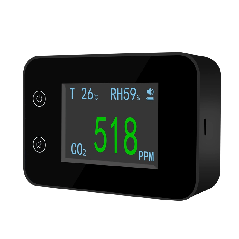 El mejor detector de dióxido de carbono de 2022 La calidad del aire en tiempo real del sensor de CO2 y el humo controle la temperatura y humedad relativa en el probador con alarma