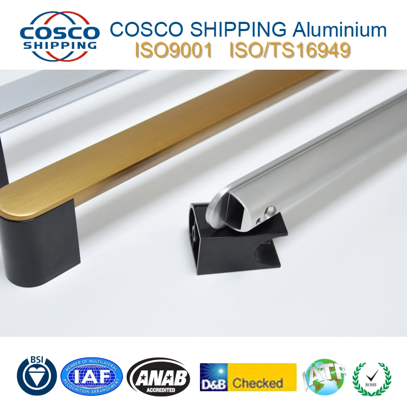 OEM/ODM Aluminium Extrusion Handle with Various Finishes (ISO9001: 2015 & RoHS certificated)