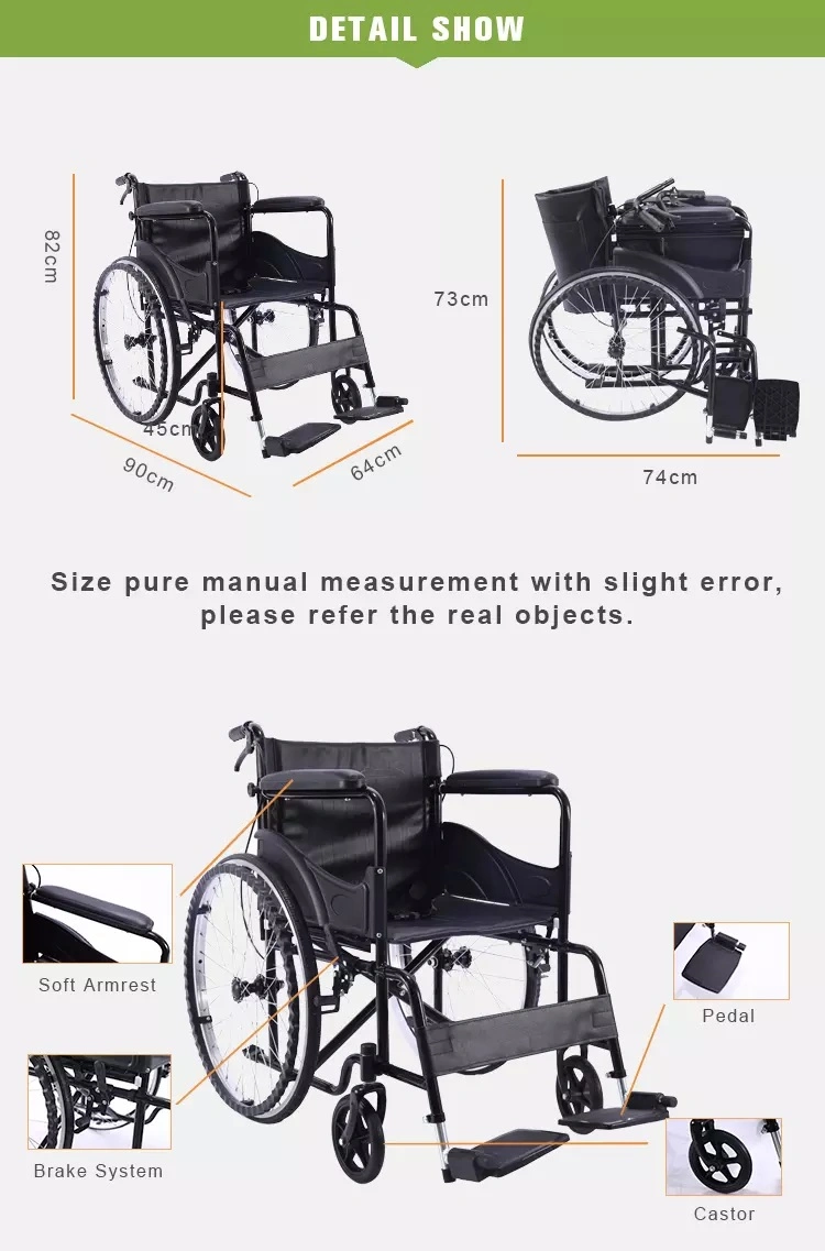 2022 Cheap Health Care Supply Manual Second Hand Portable Wheelchair Price