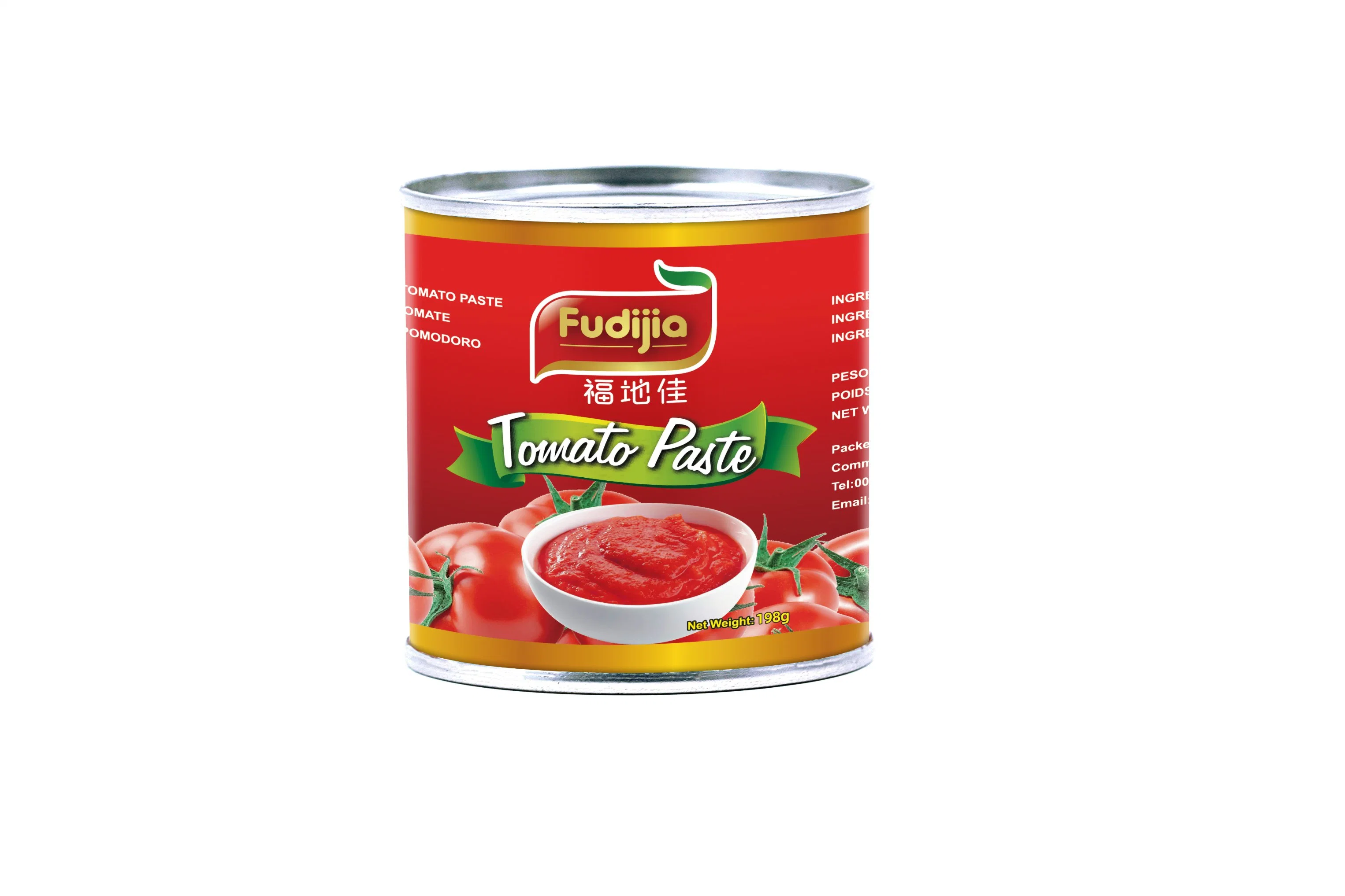 70g/210g/400g/800g/2.2kg Aseptic Easy Open Hard Open Tomato Paste Canned Food