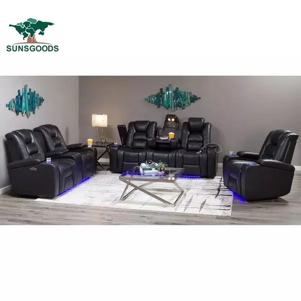 Best Selling Power Reclining Console Loveseat Home Theater Furniture Living Room Electric Recliner Sofa