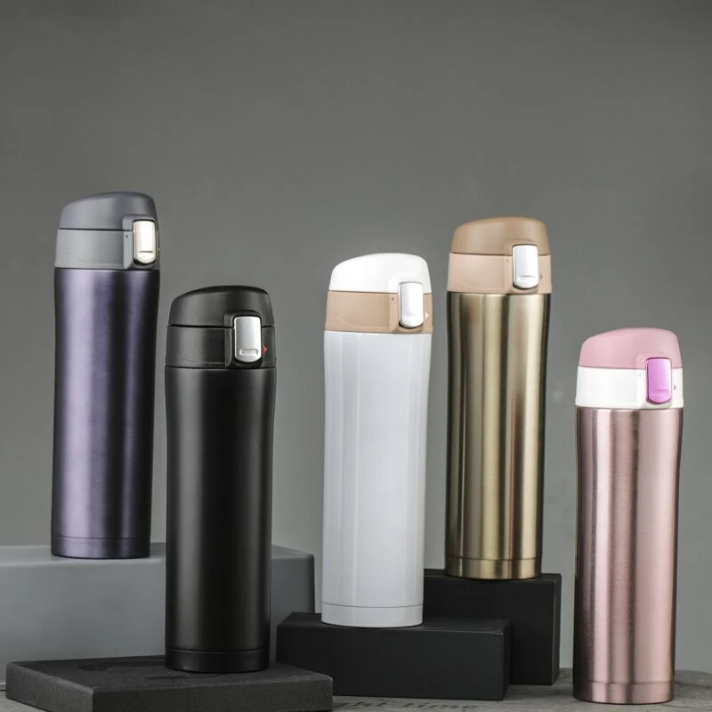 500ml Double Wall Stainless Steel Vacuum Flask with Safe Lock Cap